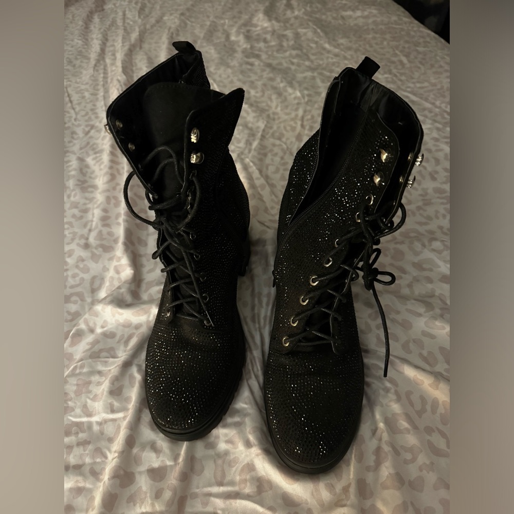 Sparkly black boots